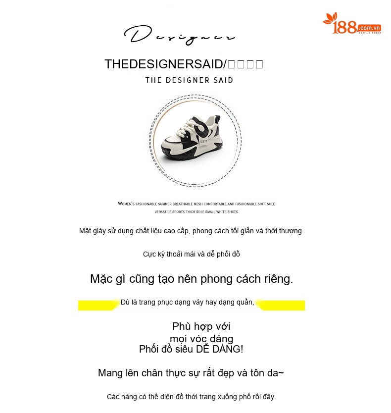 Giày Thể Thao Nữ Đế Dày Tăng Chiều Cao Khoảng 5cm Phong Cách Hàn Quốc Màu Trắng, Đen, Hồng chi tiết 4