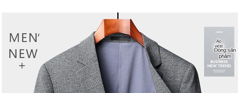 Áo Vest Nam Mỏng Co Giãn Chống Nhăn Họa Tiết Kẻ Ô Ôm Dáng Phong Cách Hàn Quốc Màu Xám chi tiết 1