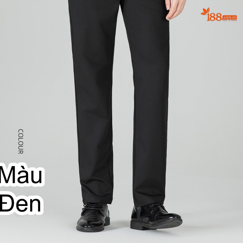 Quần Tây Nam Ống Suông Vừa Vặn Thoải Mái Màu Đen, Xám chi tiết 8