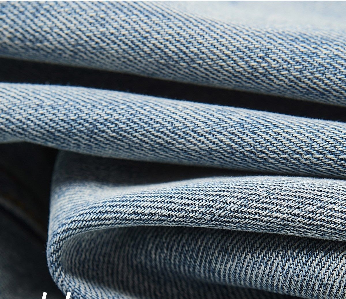 Quần Jean Ống Rộng Nam Lyocell Tencel Mỏng Mát Dáng Suông Thể Thao Màu Xanh chi tiết 9