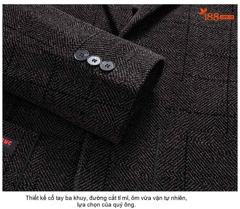 Áo Vest Nam Dáng Ôm Lót Cotton Dày Dặn Phong Cách Hàn Quốc Màu Xám Đen chi tiết 22