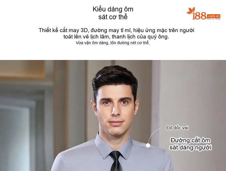Áo Sơ Mi Dài Tay Cotton Nam Nữ Cổ Bẻ Công Sở Màu Trắng, Xám, Xanh Than, Tím Nhạt chi tiết 8