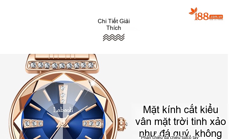 Đồng Hồ Nữ Labaoli Dây Kim Loại Mặt Đá Thạch Anh Chống Nước Màu Vàng Hồng, Bạc, Xanh Lá, Xanh Dương... chi tiết 19