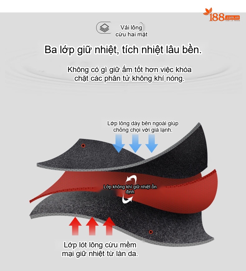 Áo Giữ Nhiệt Nam Dài Tay Cổ Lửng Lót Lông Hai Mặt Giữ Ấm Màu Đen, Xám, Trắng, Nâu... chi tiết 4