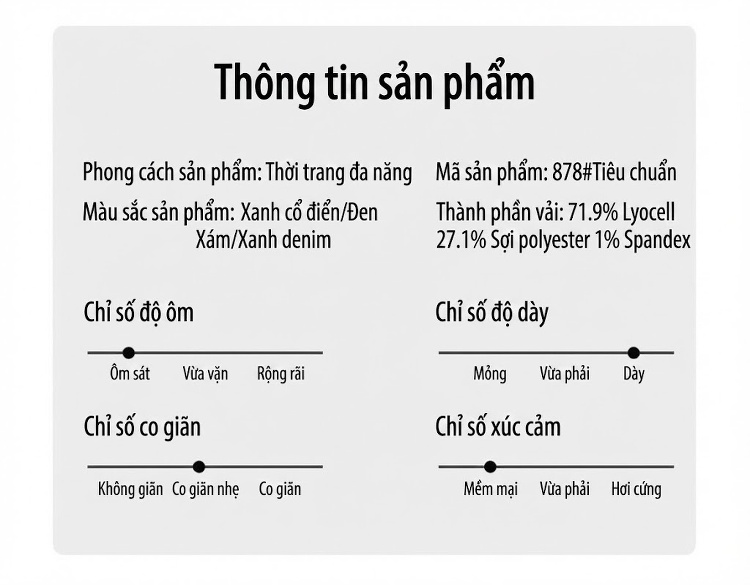 Quần Jean Nam Vải Cao Cấp Co Giãn Dáng Suông Basic Màu Xanh Đậm, Xanh Nhạt, Đen chi tiết 4