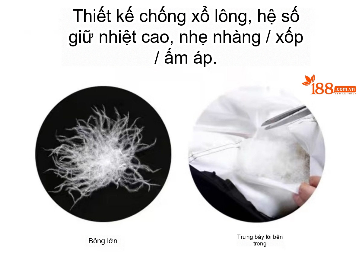 Áo Khoác Phao Nữ Dáng Dài Vừa Thiết Kế Hàn Quốc Cao Cấp Ấm Áp Màu Trắng, Đen chi tiết 6