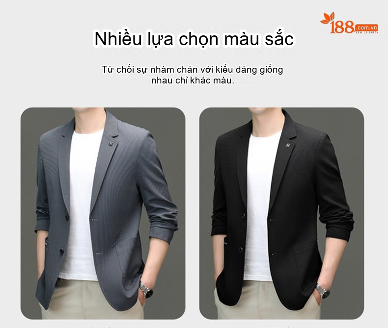 Áo Vest Nam Họa Tiết Waffle Trơn Màu Phong Cách Doanh Nhân Màu Xanh, Nâu, Đen, Xám chi tiết 8