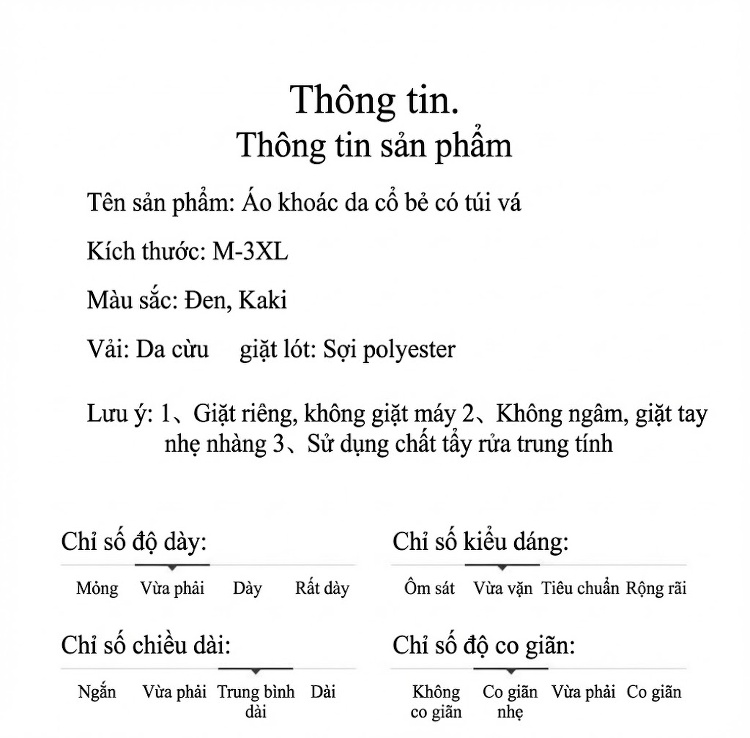 Áo Khoác Da Nữ Da Cừu Dáng Ngắn Thời Trang Thu Đông Màu Đen, Nâu chi tiết 13