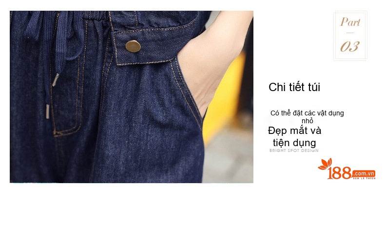 Set Bộ Quần Áo Nữ Jean Dáng Suông Công Sở Thanh Lịch Màu Xanh Navy chi tiết 7