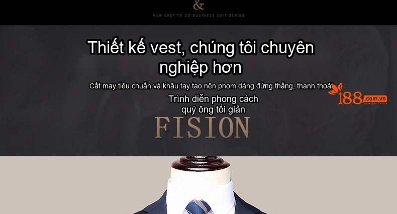 Bộ Vest Nam Cao Cấp 3 Món Phong Cách Doanh Nhân Lịch Lãm Màu Xám chi tiết 3