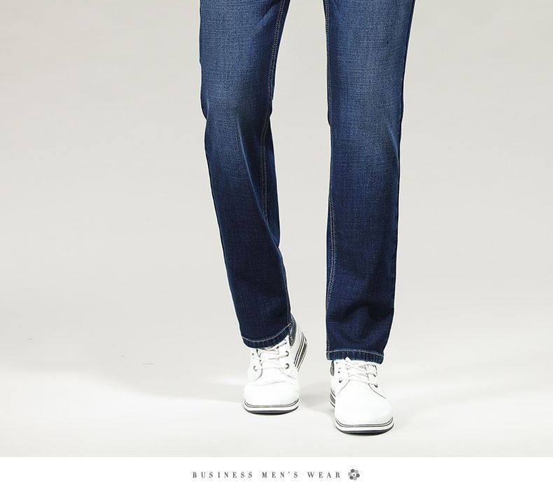 Quần Jeans Dài Nam Ống Đứng Co Giãn Thoải Mái Màu Xanh Dương Đậm chi tiết 13