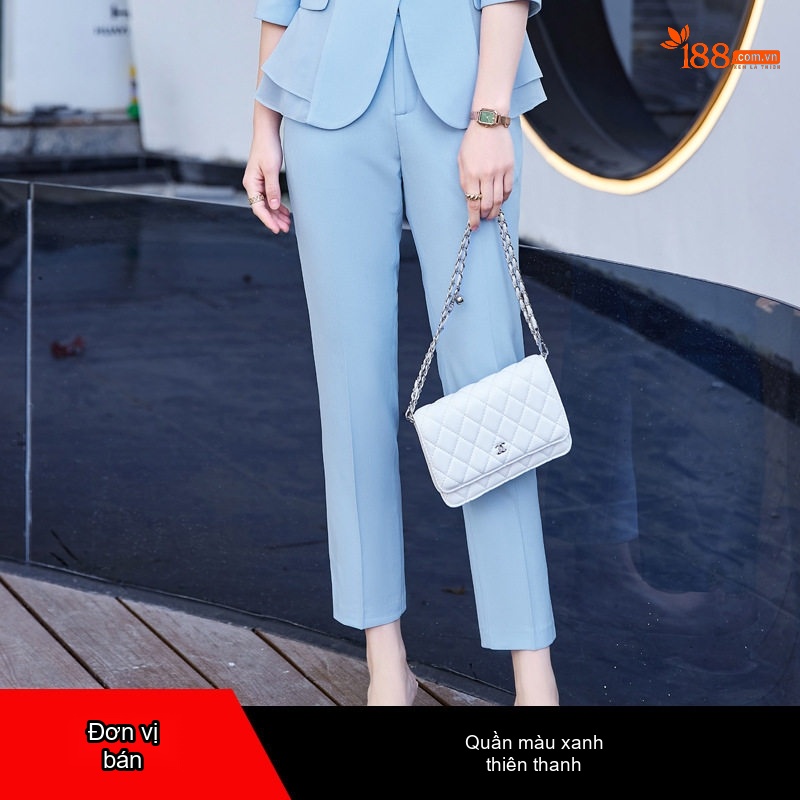 Bộ Vest Nữ Tay Lỡ Mỏng Nhẹ Phong Cách Thanh Lịch Màu Trắng, Xanh, Đen...