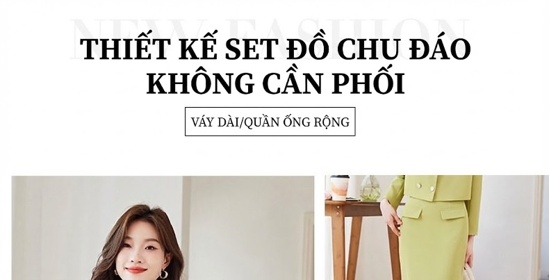 Bộ Vest Nữ Quần Ống Rộng Công Sở Cao Cấp Màu Đen, Tím, Cam, Xanh Lá chi tiết 16
