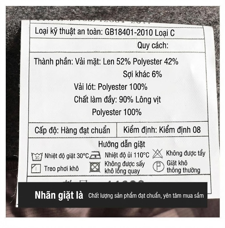 Áo Khoác Nam Dáng Vừa Hai Mặt Cổ Bẻ Lót Lông Vũ Tháo Rời Được Chất Liệu Lông Cừu Dày Dặn Màu Xám, Đen, Xanh Navy chi tiết 26