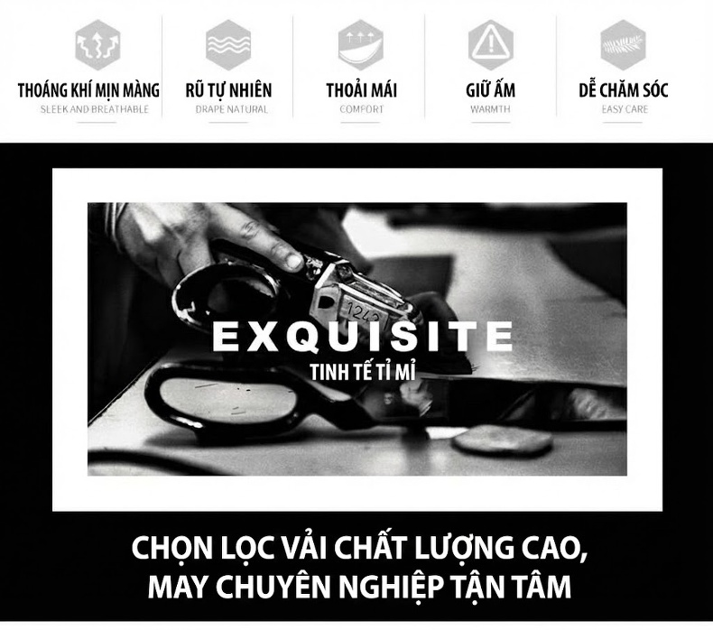Áo Khoác Da Thật Dáng Dài Lót Lông Chồn Dành Cho Nam Trung Niên Màu Đen chi tiết 4