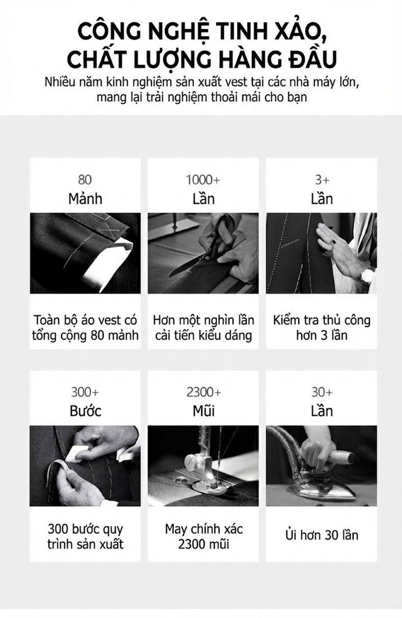 Áo Vest Nam Cổ Tàu Dáng Ôm Vừa Vặn Co Giãn Màu Xám chi tiết 26