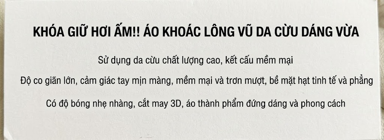Áo Khoác Phao Nữ Da Thật Dáng Dài Lót Lông Vũ Size Lớn Màu Đen chi tiết 3