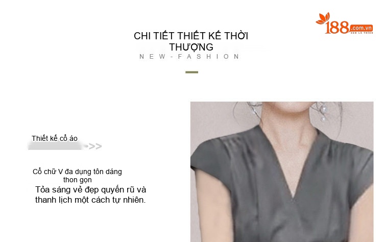 Váy Ôm Body Cổ chữ V Nữ Tay Lửng Thu Eo Thiết Kế Thanh Lịch Màu Xám chi tiết 4