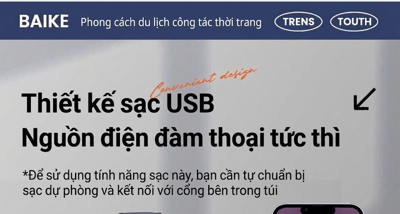 Balo Đa Năng Chống Thấm Nước Dung Tích Lớn, Ngăn Riêng Đồ Ướt Màu Đen, Xanh Navy chi tiết 3