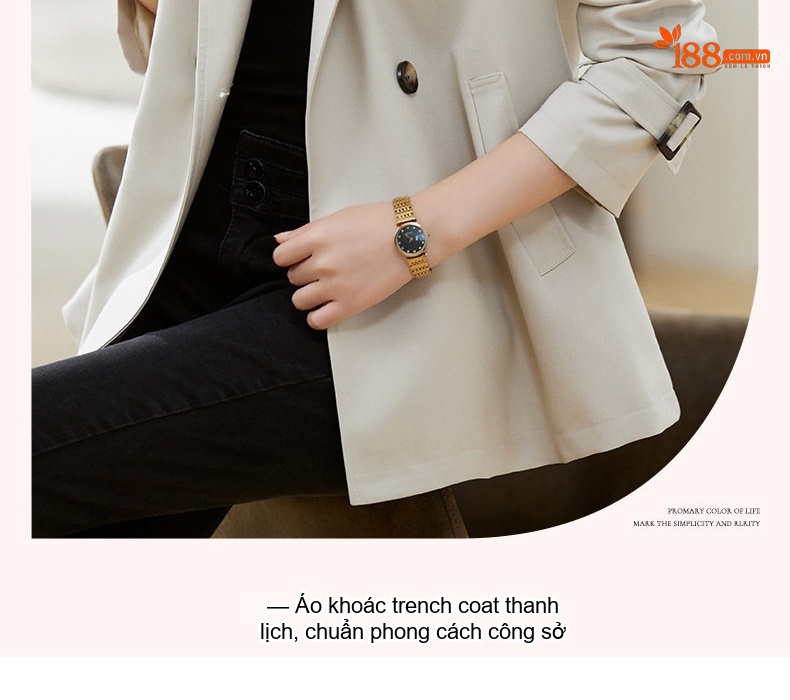 Áo Khoác Ngắn Nữ Dáng Suông Cổ chữ Vest Phong Cách Hàn Quốc Màu Be, Trắng chi tiết 3