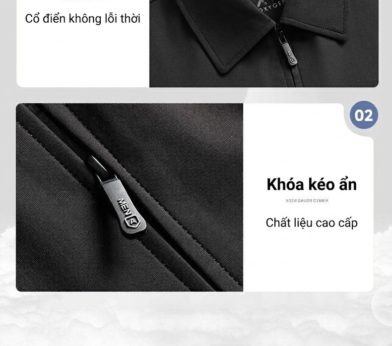 Áo Khoác Nam Mỏng Cổ Bẻ Màu Trơn Phong Cách Doanh Nhân chi tiết 5