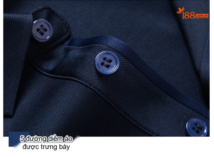 Áo Polo Nam Tay Ngắn 100% Lụa Tằm Cao Cấp Màu Xanh Navy, Xanh Ngọc chi tiết 19