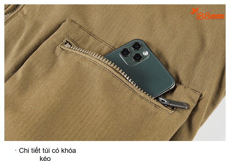 Áo Khoác Bomber Nam Lông Cừu Non Dày Dặn Giữ Ấm Phong Cách Công Sở Màu Xanh Rêu, Đen, Nâu chi tiết 14