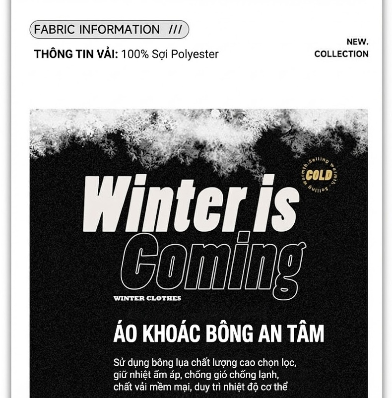 Áo Khoác Bông Nam Cotton Lông Cừu Dáng Rộng Màu Hồng, Đen, Nâu, Xanh Lá... chi tiết 3