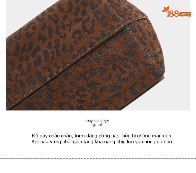 Túi Xách Nữ Da Mờ Bucket Lớn Đeo Vai, Xách Tay Phong Cách Vintage Màu Nâu chi tiết 14