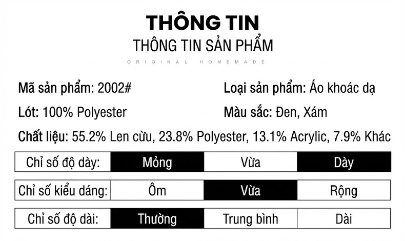 Áo Khoác Bomber Nam 2021 Thu Đông Dáng Ôm Vải Woollen Màu Đen, Xám chi tiết 5