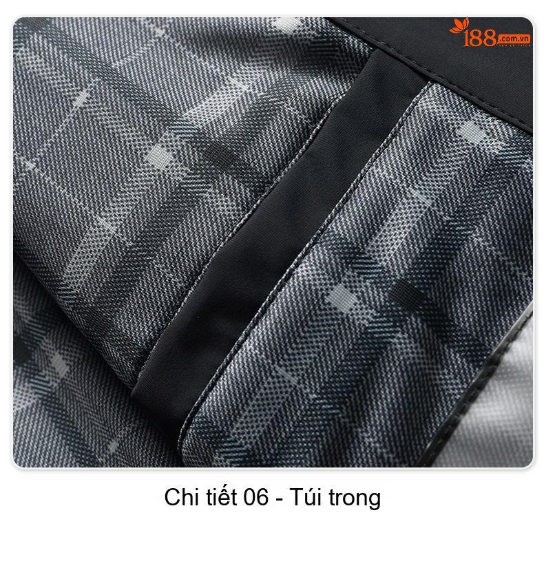 Áo Khoác Bông Nam Cổ Bóng Chày Lụa Tằm Cotton Mỏng Nhẹ Màu Đen chi tiết 21