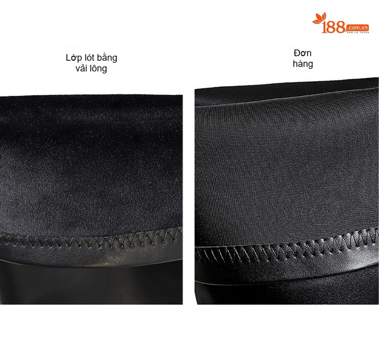 Boot Nữ Da Bóng Ôm Chân Chiều Cao Đế Khoảng 8cm Màu Đen chi tiết 21