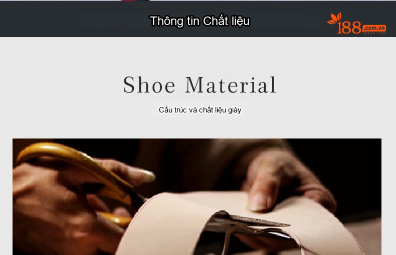 Giày Tây Buộc Dây Nam Da Bò Lót Da Bò Thủ Công Chiều Cao Đế Khoảng 3cm Màu Nâu, Đen chi tiết 3