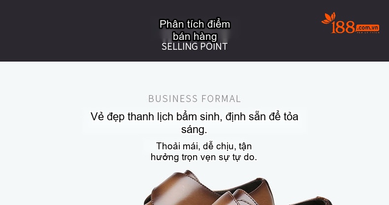 Giày Tây Nam Da Bóng Khóa Cài Chiều Cao Đế Khoảng 3cm Màu Đen, Nâu chi tiết 2