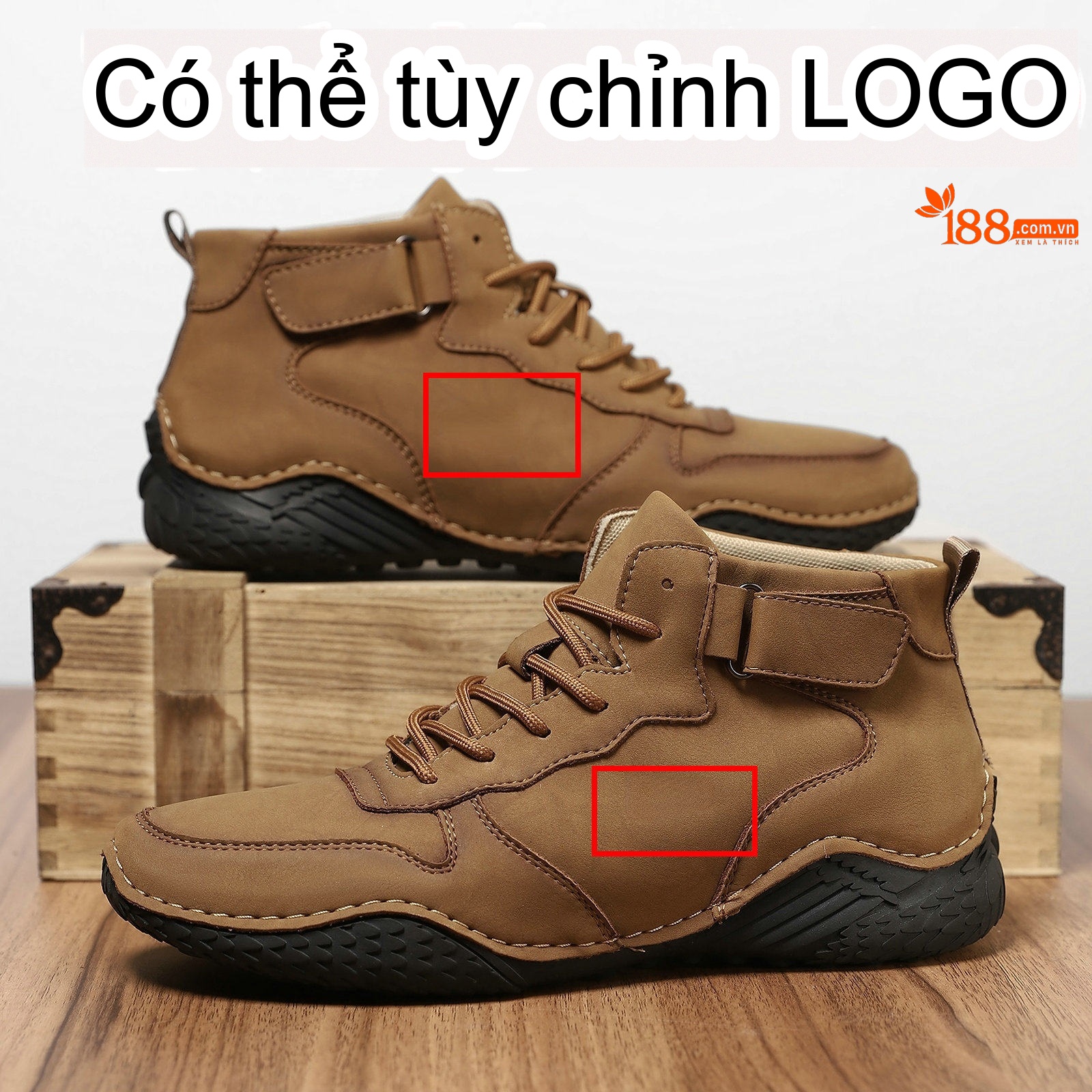 Giày Boot Nam Cổ Cao Dây Buộc Phong Cách Martin Chiều Cao Đế Khoảng 3cm Màu Nâu, Đen
