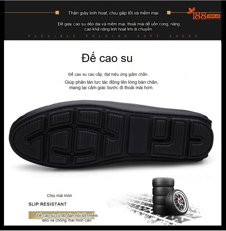 Giày Lười Nam Da Bò Vân Cá Sấu Chiều Cao Đế Khoảng 2cm Màu Đen, Nâu chi tiết 5