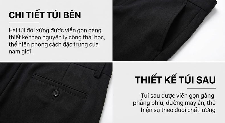 Quần Tây Nam Dáng Ôm Co Giãn Lót Lông Cừu Phong Cách Hàn Quốc Màu Đen, Xám chi tiết 18