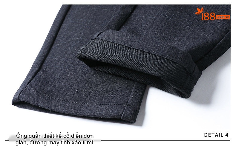 Quần Âu Nam Dáng Ôm Vừa Vặn Phong Cách Hàn Quốc Màu Đen chi tiết 23
