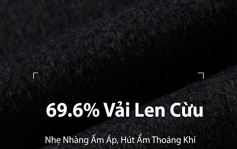 Áo Khoác Dạ Nam Lông Cừu Tháo Rời Cổ Áo Dáng Vừa Màu Nâu chi tiết 4