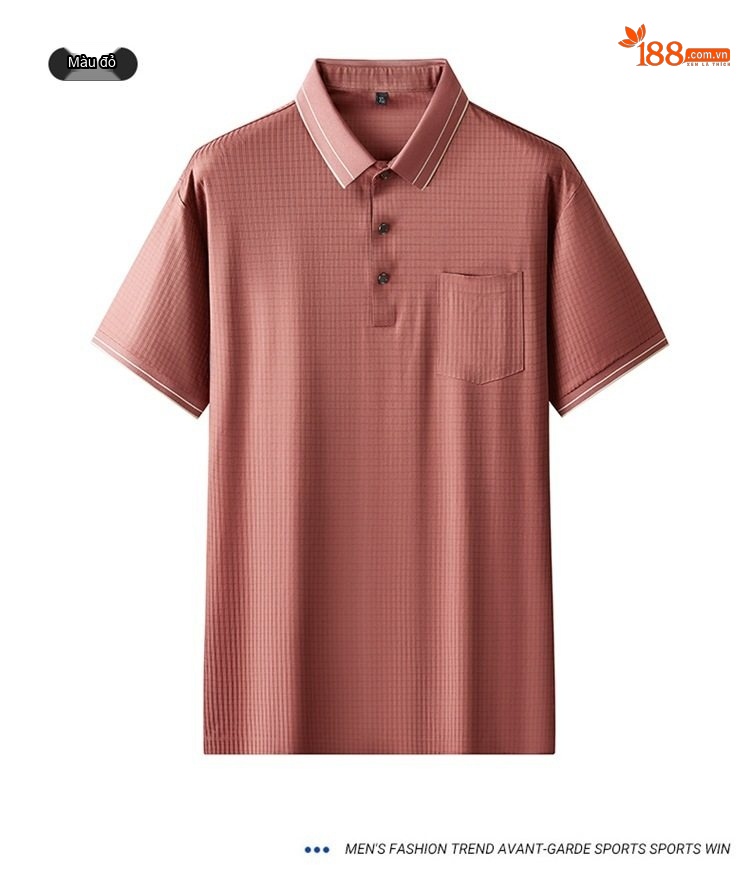 Áo Thun Polo Nam Tay Ngắn Form Rộng Có Túi Phong Cách Casual Màu Đen, Đỏ Gạch, Xám, Be... chi tiết 8