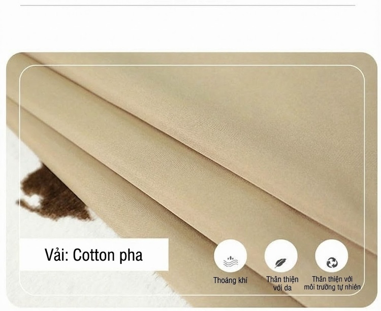 Áo Khoác Mangto Nữ Dáng Vừa Phong Cách Anh Quốc Màu Be chi tiết 6