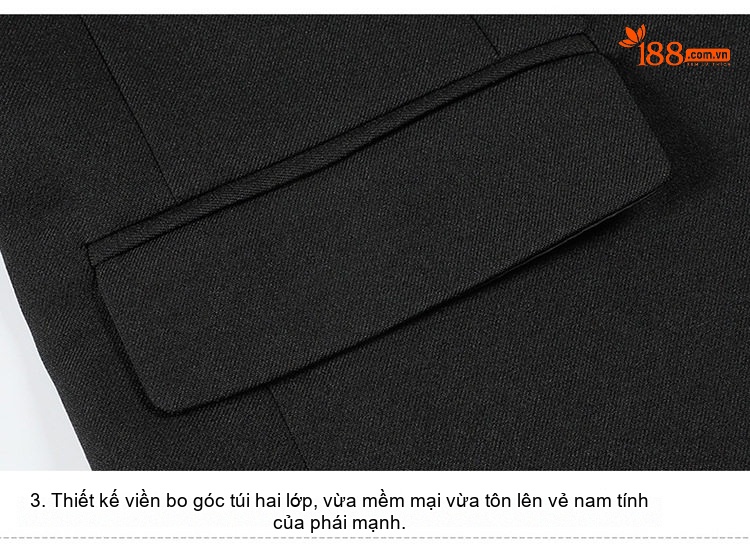 Bộ Vest Nam Màu Trơn Kiểu Dáng Ôm Vừa Vặn Phong Cách Hàn Quốc Màu Đen, Xám chi tiết 17
