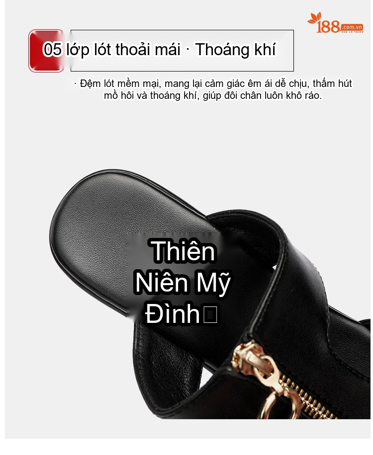 Dép Sục Nữ Hở Mũi Quai Ngang Da Bóng Chiều Cao Đế Khoảng 8cm Màu Đen, Trắng, Đỏ, Bạc... chi tiết 8