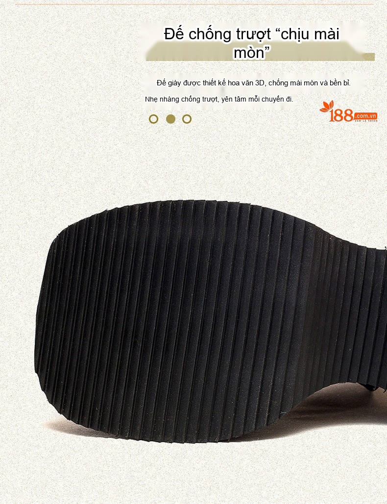 Giày Sandal Cao Gót Nữ Hở Mũi Da Bò Quai Nhún Đế Cao 5cm - 6cm Màu Nâu, Đen chi tiết 5