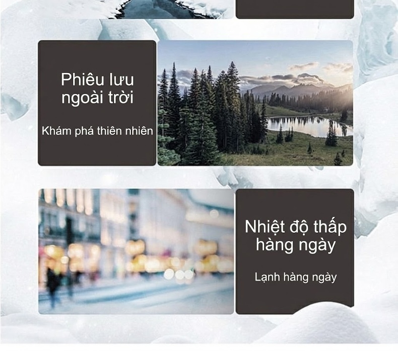 Áo phao lông vũ nam nữ có mũ trùm đầu giữ nhiệt chi tiết 16