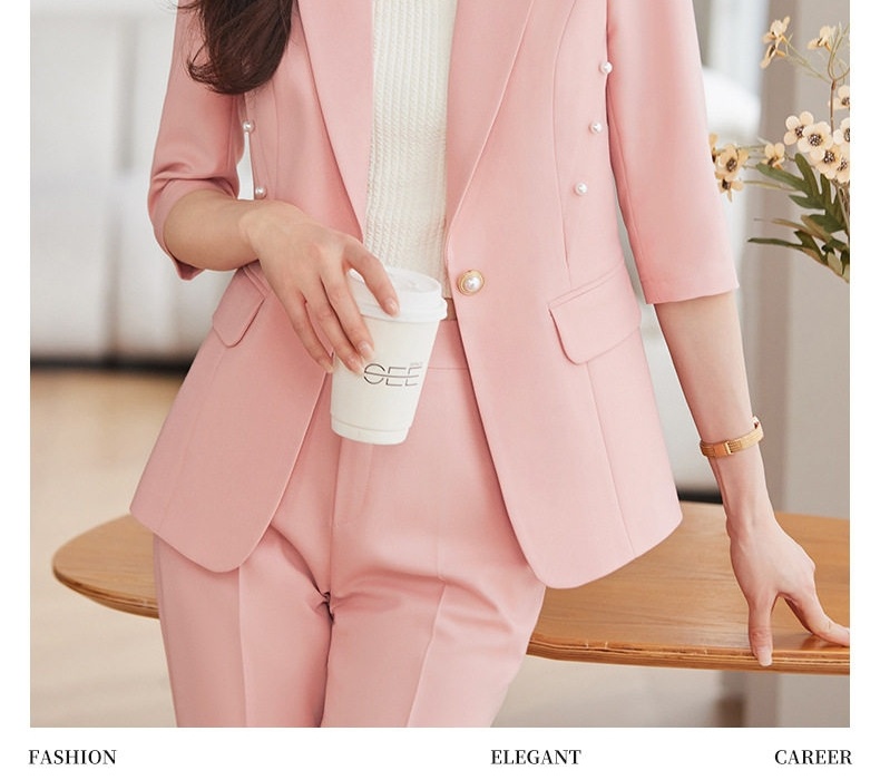 Áo Vest Công Sở Tay Lỡ Phong Cách Hàn Quốc Màu Hồng, Vàng, Trắng chi tiết 13