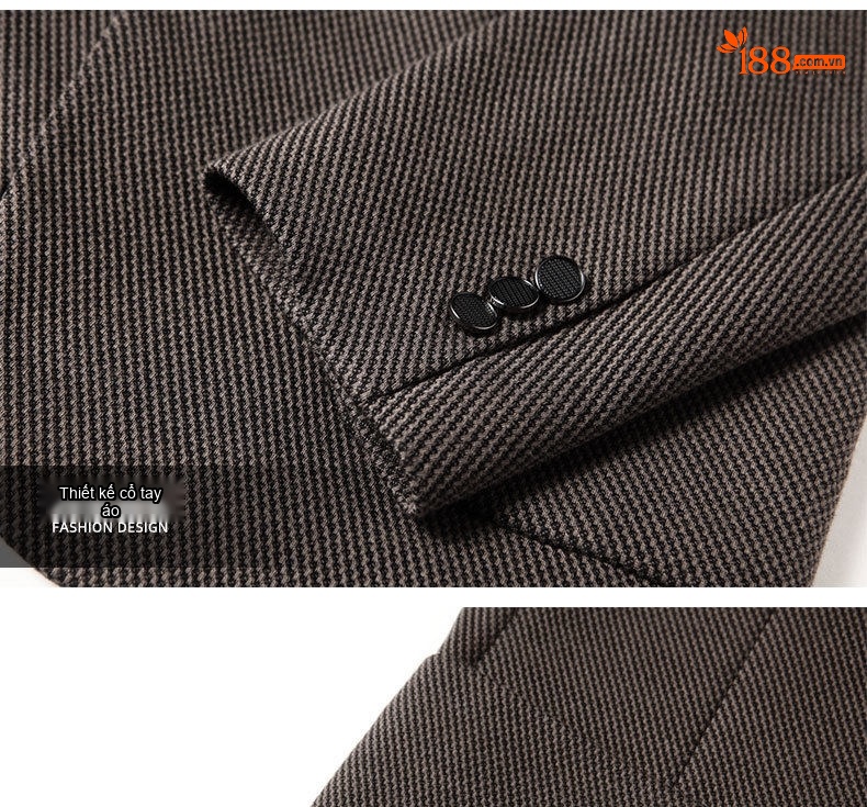 Áo Blazer Nam Modal Dáng Ôm Vừa Vặn Phong Cách Doanh Nhân Màu Nâu, Xám chi tiết 12