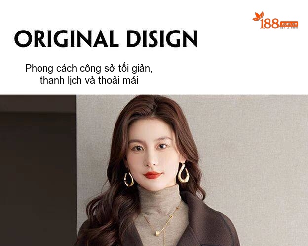 Áo Khoác Cardigan Nữ Dáng Rộng Kiểu Hàn Quốc Màu Đen, Đỏ, Nâu chi tiết 1