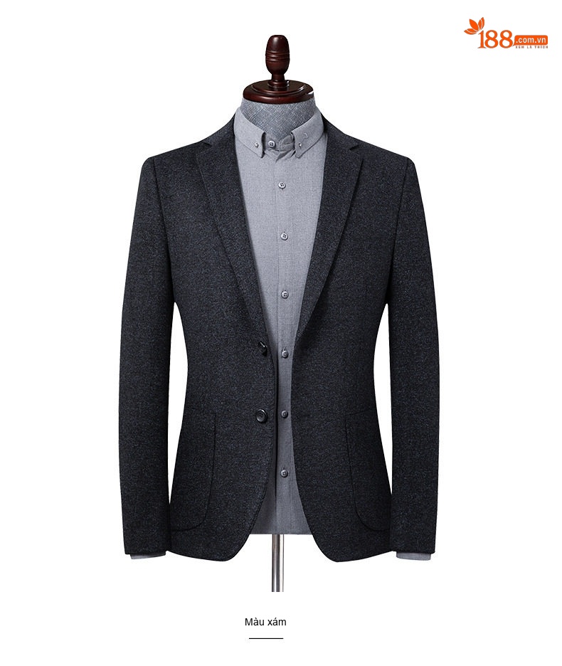 Áo Vest Nam Màu Trơn Chất Liệu Lông, Co Giãn, Dáng Ôm Màu Xám, Đen chi tiết 31