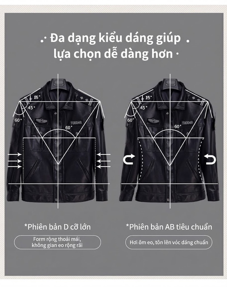 Áo Khoác Da Cừu Nam Cổ Trụ Phong Cách Công Sở Màu Đen chi tiết 3